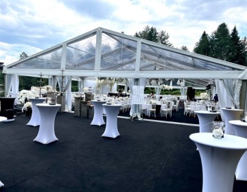 Шатра ALU HALL 15 м с двускатен покрив
